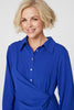 Blue | Twist Front Midi Shirt Dress