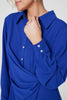 Blue | Twist Front Midi Shirt Dress