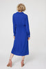 Blue | Twist Front Midi Shirt Dress