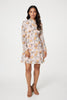 Pink | Floral High Neck Short Dress