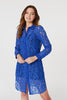 Blue | Lace Longline Shirt Dress