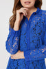 Blue | Lace Longline Shirt Dress