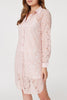 Pink | Lace Longline Shirt Dress