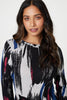 Pink | Brushstroke Print Bodycon Dress