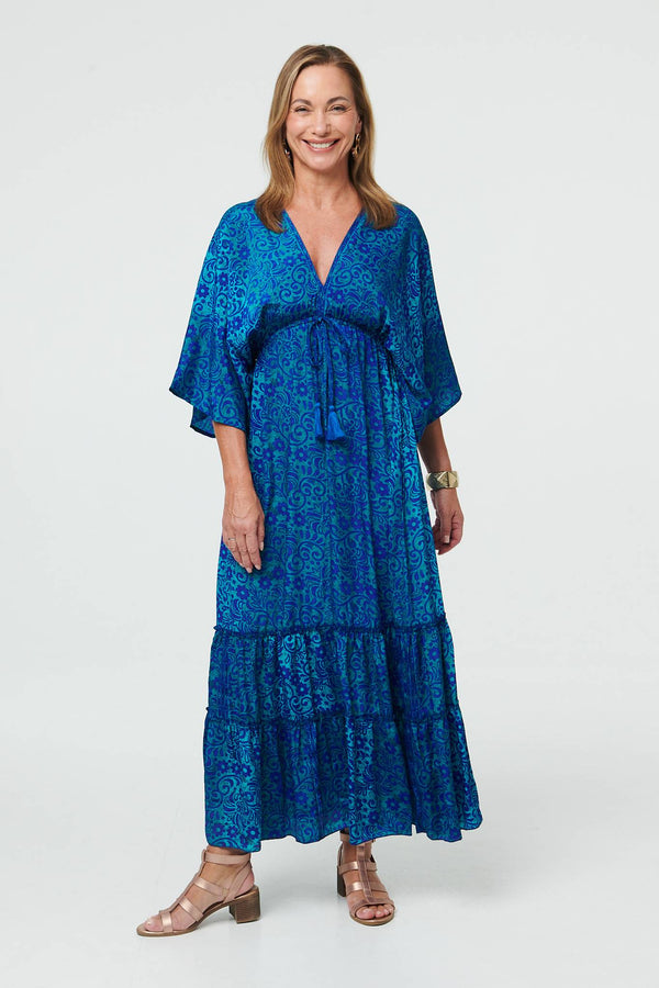 Floral Side Split Maxi Dress