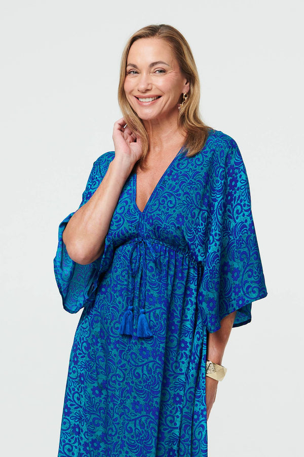 Floral Side Split Maxi Dress