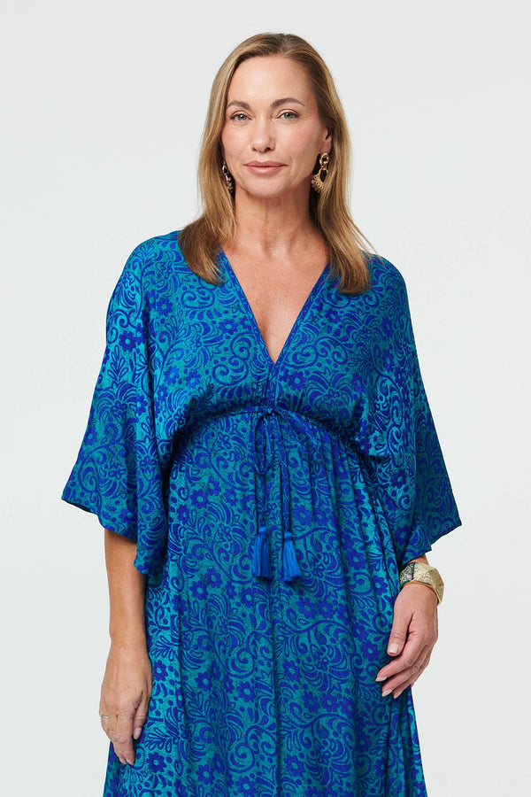 Floral Side Split Maxi Dress