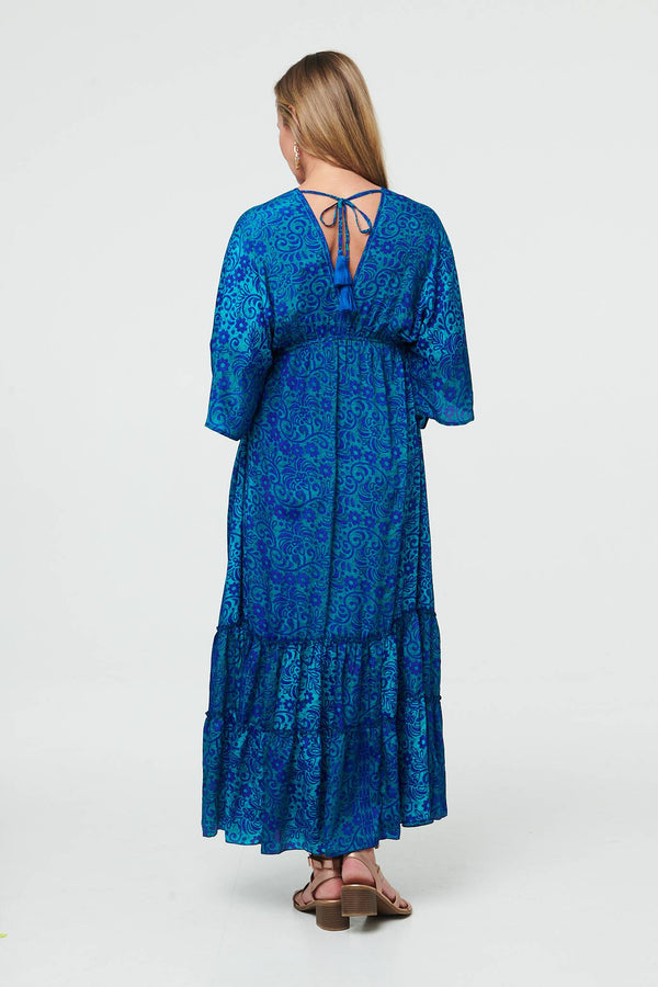 Floral Side Split Maxi Dress