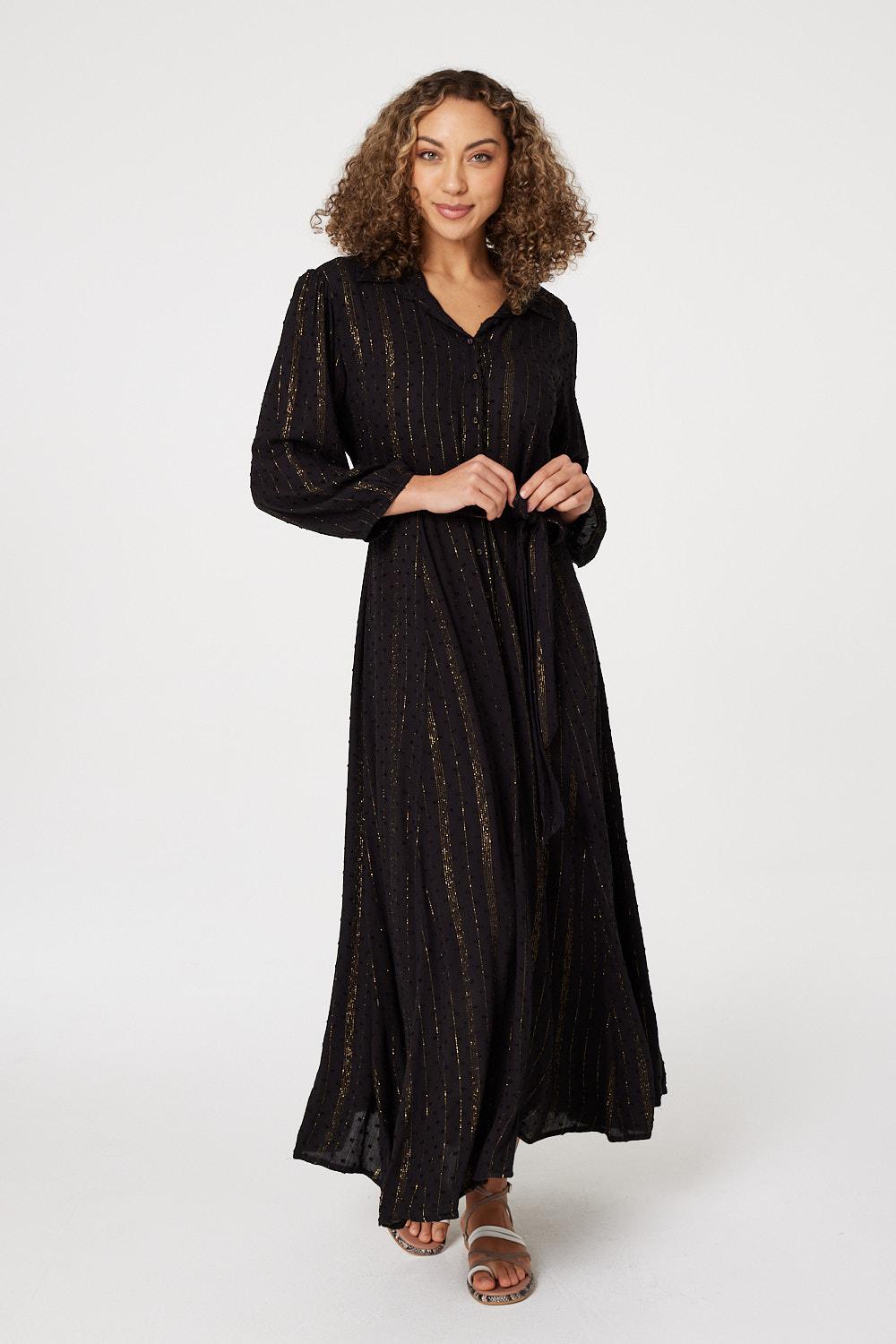 Long sleeve maxi shirt dress best sale uk