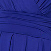 Blue | Ruched Waist Jersey Wrap Dress

