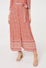 Orange | Geo Print Tie Waist Maxi Shirt Dress
