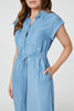 Blue | Denim Side Split Midi Shirt Dress