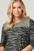Khaki | Zebra Print Short Skater Dress