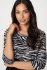 Black | Zebra Colour Block Mini Dress
