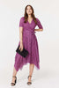 Pink | Animal Print Tie Waist Midi Dress