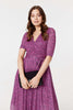 Pink | Animal Print Tie Waist Midi Dress