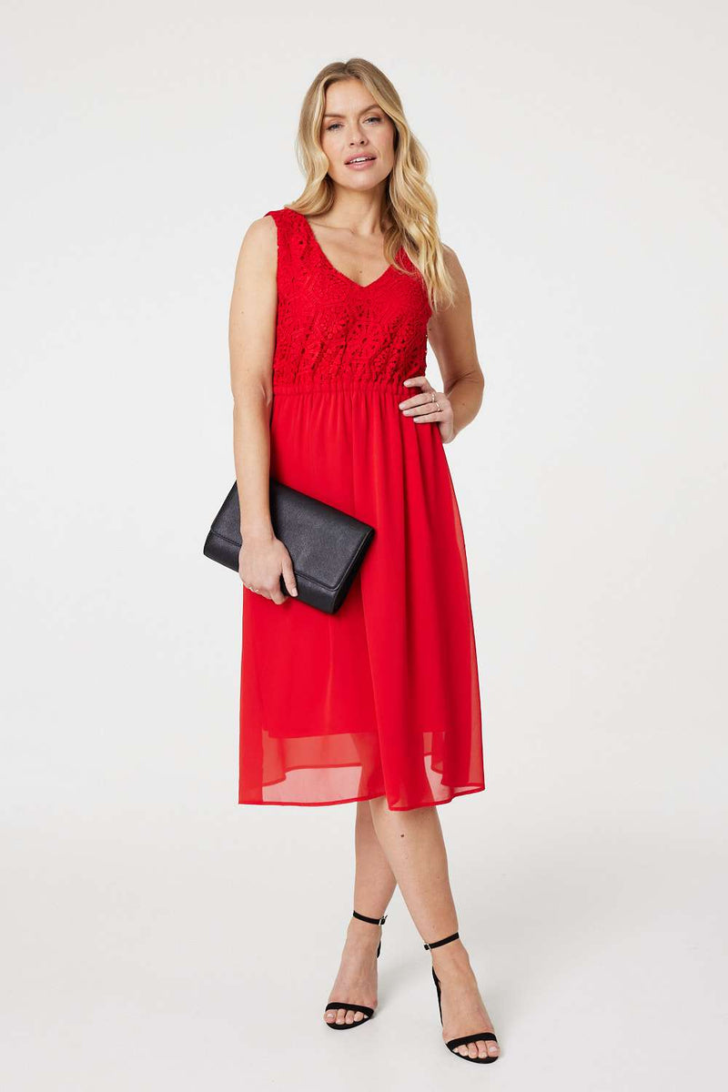 Red Midi Dresses | Izabel London Red Midi Dresses | Izabel London