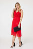 Red | Crochet Detail Sleeveless Midi Dress