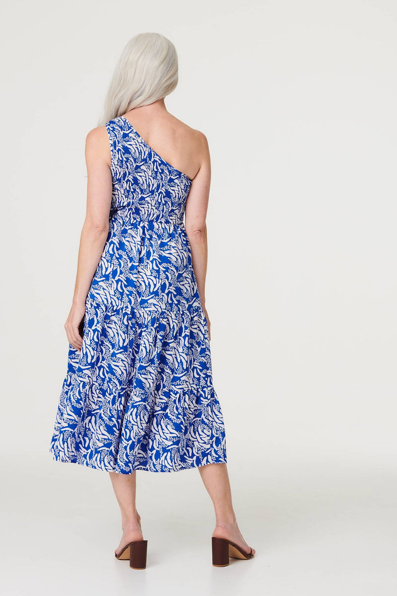 Printed Asymmetric Midi Sun Dress | Izabel London Printed Asymmetric Midi Sun Dress | Izabel London