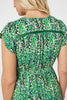 Green | Printed Lace Detail Maxi Dress