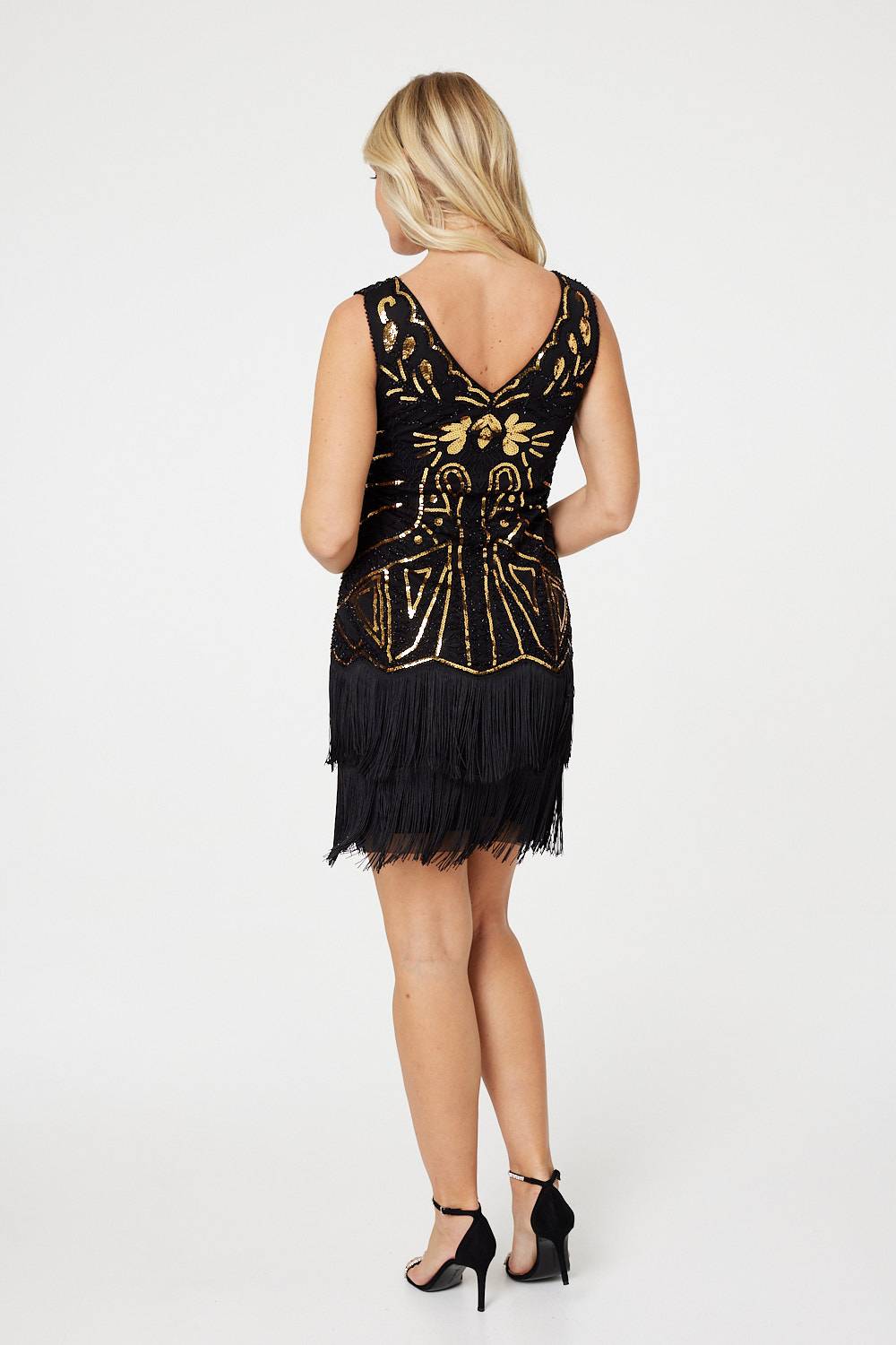 Black | Sequin Sleeveless Short Dress