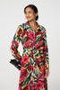Red | Printed Button Front Shirt Dress
