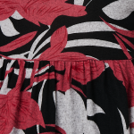 Black | Striped 3/4 Sleeve Tie Waist Midi Shirt Dress
