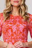 Orange | Floral Smocked Detail Midi Dress