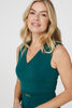 Green | Belt Detail Sleeveless Short Skater Dress