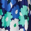 Navy | Floral Bardot Split Hem Maxi Dress