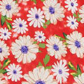 Red | Daisy Print Frilled Sleeve Dress