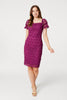 Purple | Floral Lace Bodycon Dress