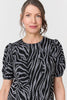 Grey | Animal Print Knee Length Shift Dress

