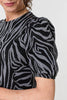 Grey | Animal Print Knee Length Shift Dress
