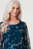 Green | Printed Sheer Short Layered Dress