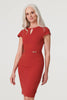 Red | Cut-Out Detail Fitted Short Dress