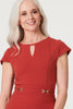 Red | Cut-Out Detail Fitted Short Dress