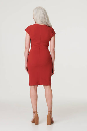 Red | Cut-Out Detail Fitted Short Dress