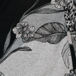 Grey | Floral Long Sleeve Jersey Shift Dress
