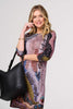 Pink | Printed 3/4 Sleeve Tunic Dress