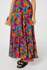 Pink | Floral V-Neck Short Sleeve Maxi Dress