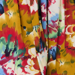 Orange | Floral 1/2 Sleeve Midi Faux Wrap Dress