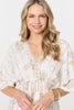 White | Embellished Kimono Sleeve Maxi Dress
