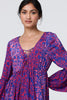 Pink | Paisley Tassel V-Neck Knee Length Dress

