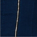 Blue | Denim Sleeveless Zip Front Shift Dress