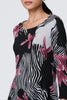 Black | Floral Hanky Hem Tunic Dress