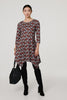 Orange | Geo Print Hanky Hem Jumper Dress
