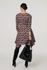 Orange | Geo Print Hanky Hem Jumper Dress