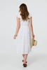 White | Broderie Anglaise Frill Strap Maxi Dress
