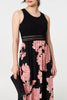 Black | Floral Lace Trim Sleeveless Maxi Dress
